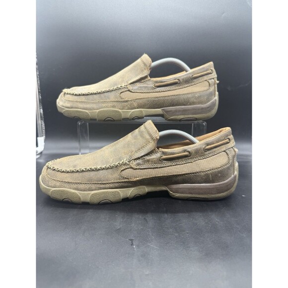 Twisted X MDMS002 Mens Original Slip-On Leather Driving Mocs Bomber Size US 10.5 - Picture 2 of 7